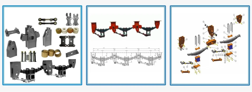 Trailer Parts Light Duty Mechanical Light Trailer 3 Axle Suspensions Selling