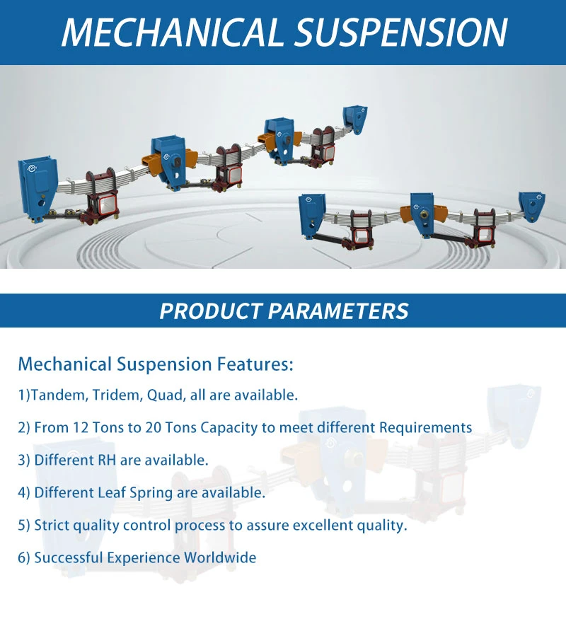 Trailer Suspension for Trailer and Semi-Trailer Tandem 13 Tons