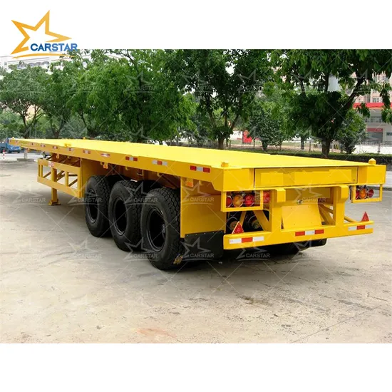 Escavadeira pesada de 3 eixos para transporte de pescoço de cisne Lowboy Lowboy Bed Lowbed Semi-reboque para caminhão Reboques de plataforma baixa 3 eixos